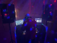 Jon DJing in a club