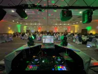 Full DJ setup at a wedding venue