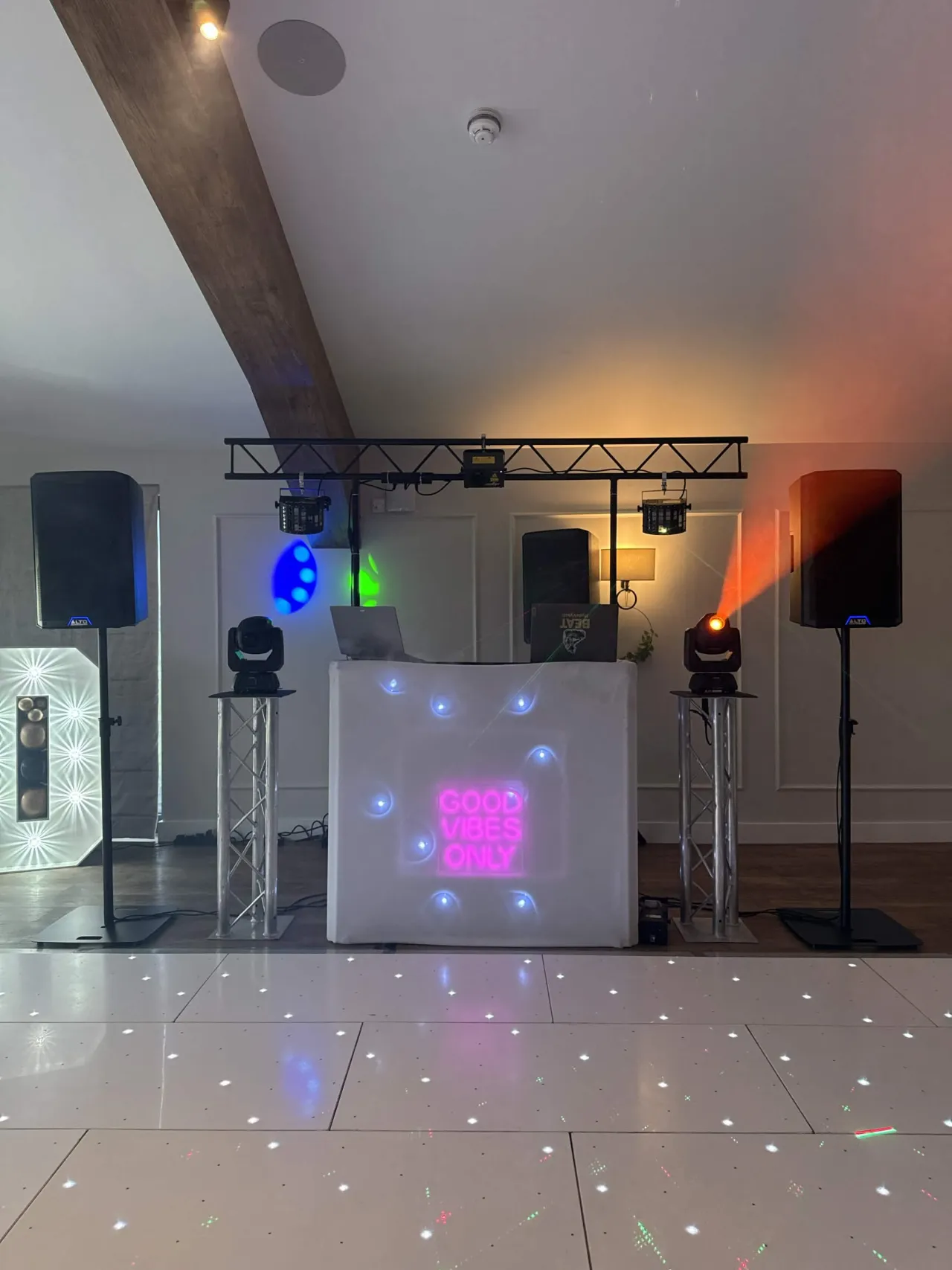 Good Vibes Only DJ equipment setup
